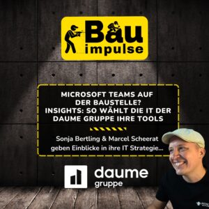 Podcast Cover Digitalisierung Baustelle Microsoft Teams Episode 107